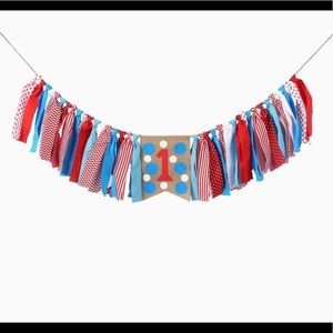 Highchair 1st Birthday Banner